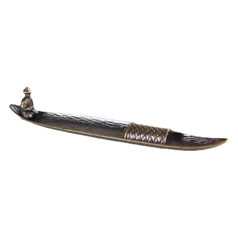 Lonely boat boat incense holder household incense burner indoor incense burner zinc alloy creative incense holder agarwood incense burner