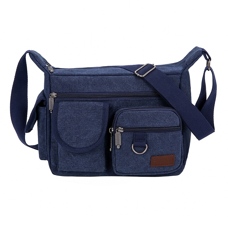 Picture of Canvas Bag Men's shoulder bag casual trendy men's bag Express Men's bag outdoor backpack large capacity crossbody shoulder bag