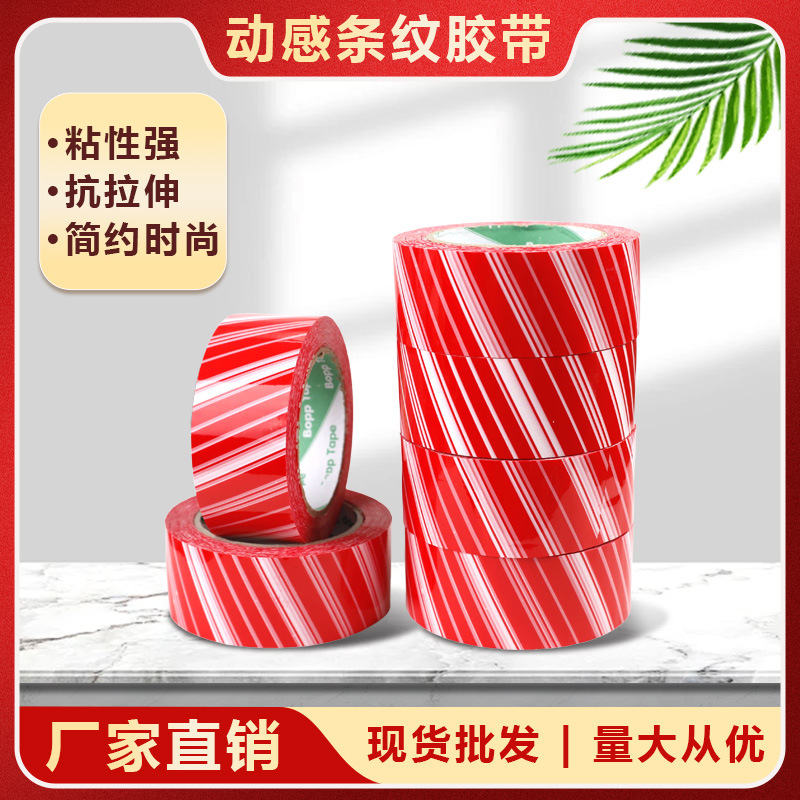 Cross-border wholesale creative Christmas stripes decorative tape diy decorative lace material hand account sticker tape