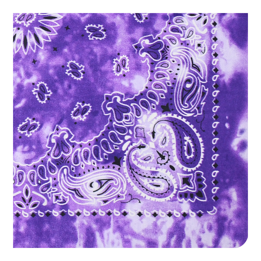 Picture of European and American cross-border all-match tie-dyed polyester melon seeds flower outdoor sports scarf ameikaji motorcycle all-match square scarf