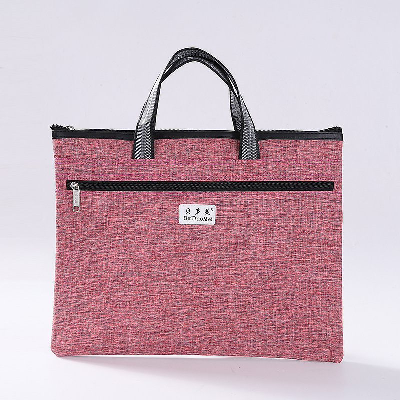 Picture of Thickened Oxford Cloth Briefcase Large Capacity Meeting Briefcase Customized Portable File Bag A4 Storage File Bag