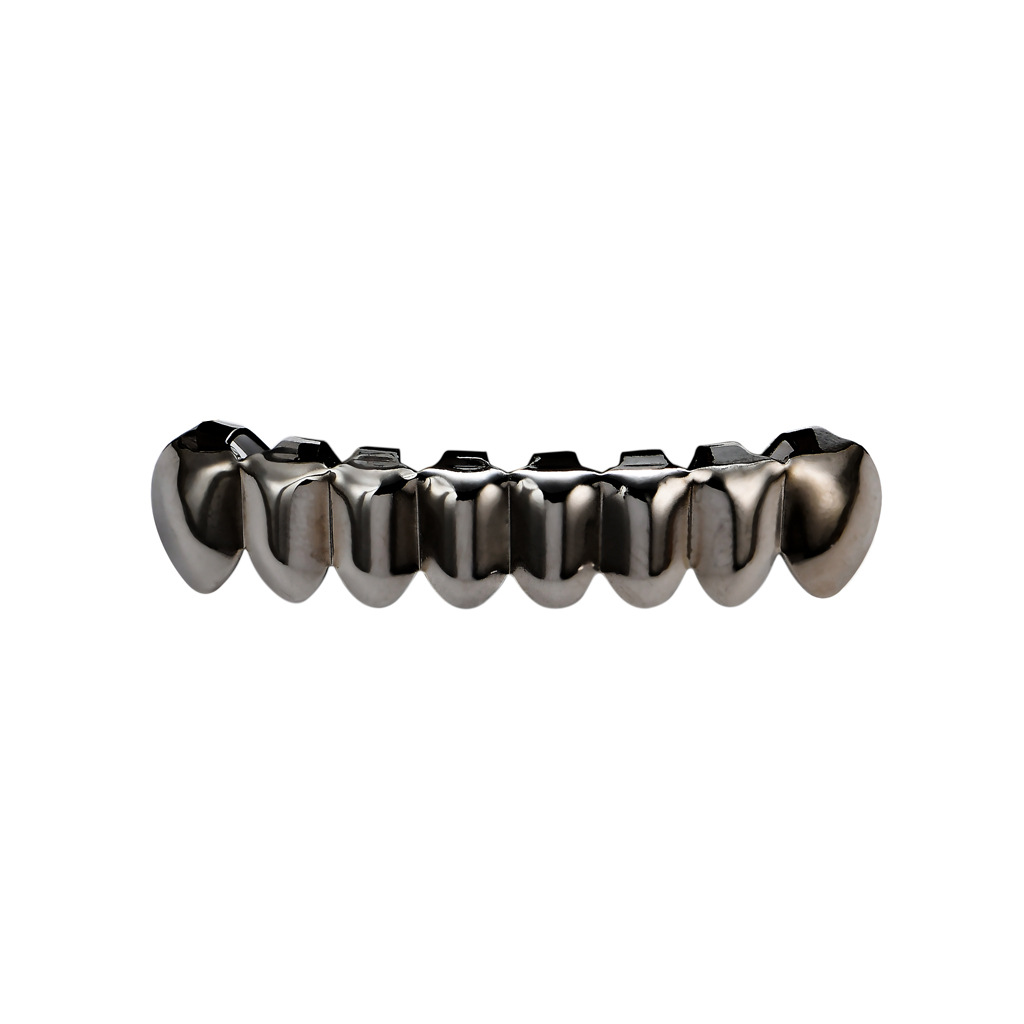 Picture of Europe and the United States HIPHOP hip-hop gold braces upper teeth 8 lower teeth 8 real gold plating 18K gold hip-hop braces wholesale