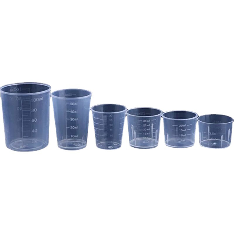 Spot plastic measuring cup with lid pp transparent measuring cup with lid laboratory screw lid sampling sub-packaging Cup