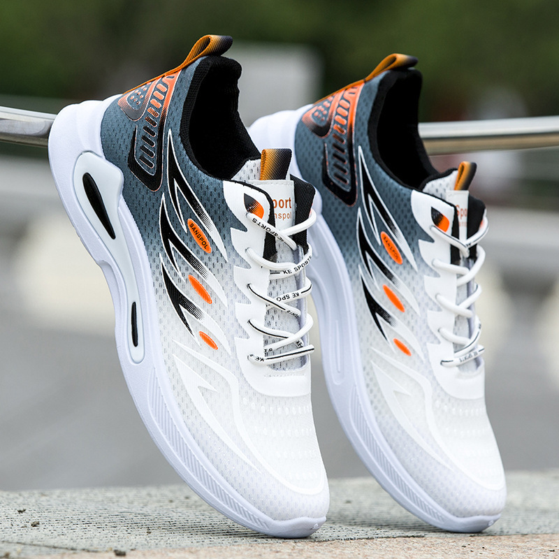 Summer and Autumn 2024 Mesh Breathable Cushioning Men's Casual Running Sneakers Men's Shoes Breathable Mesh Comfortable and Versatile