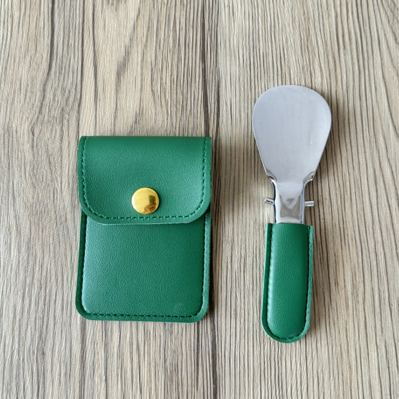 Picture of Spot Stainless Steel Folding Shoe Puller Pu Leather Small Bag Keychain Lazy Shoe Puller Shoe Puller Shoe Puller