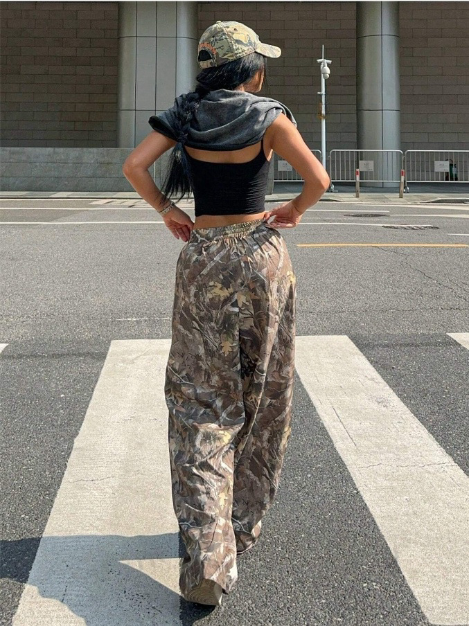 Picture of 2024 Spring and Autumn Spice Girls Women's New High Waist Wide Leg Pants Loose Slim Spice Girls Casual Pants Amazon