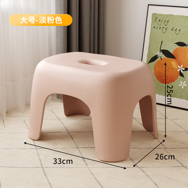 Picture of Household Plastic Small Stool Simple Style Thickened Coffee Table Small Stool Shoe Changing Stool Sofa Stool Bathroom Low Stool Chair