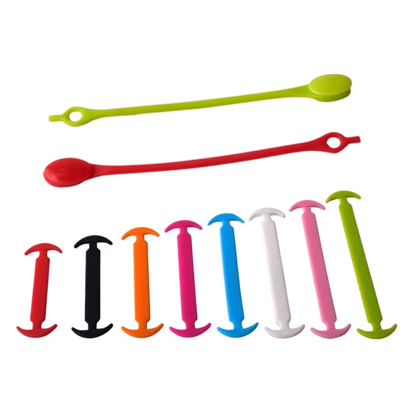 8-Piece Set of Silicone Shoelaces, Soft Elastic Elastic Lazy Shoelaces, Colorfulful Adult and Kidsren's Casual Shoelaces