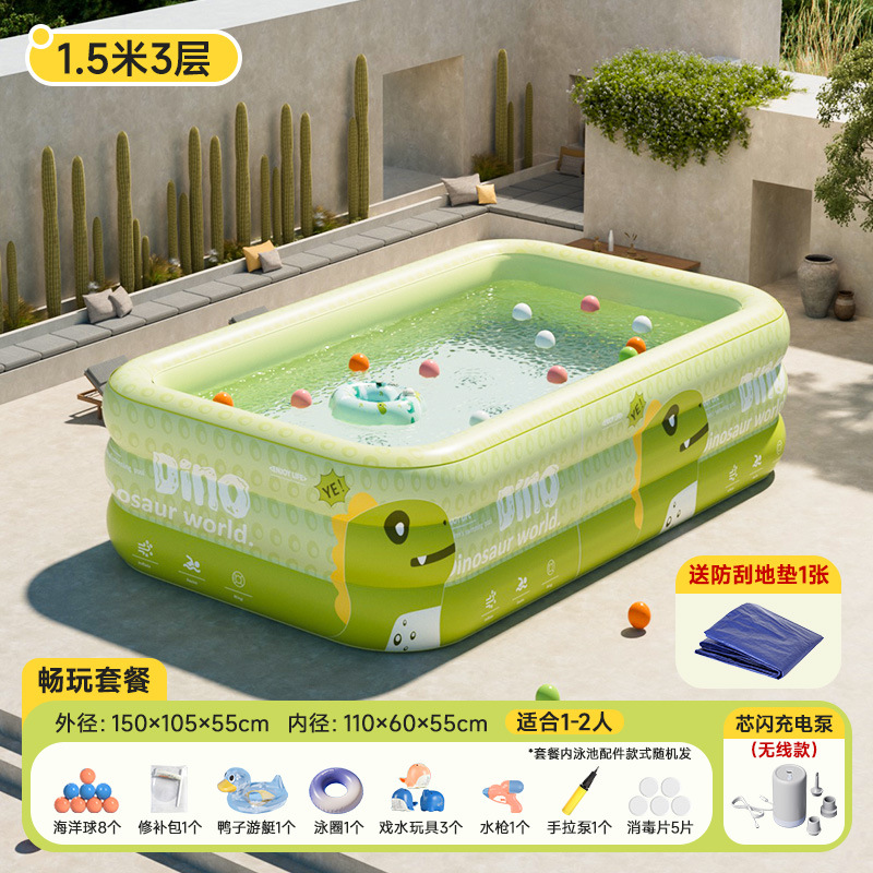 Picture of Inflatable Pool Swimming Pool Children's Inflatable Pool Home Outdoor Large Family Pool Thickened Baby Paddling Pool