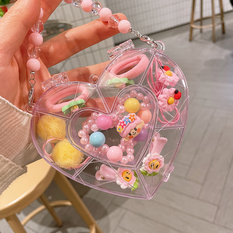 Picture of Children's jewelry baby cartoon cute fruit pendant bracelet suit birthday gift box in stock wholesale