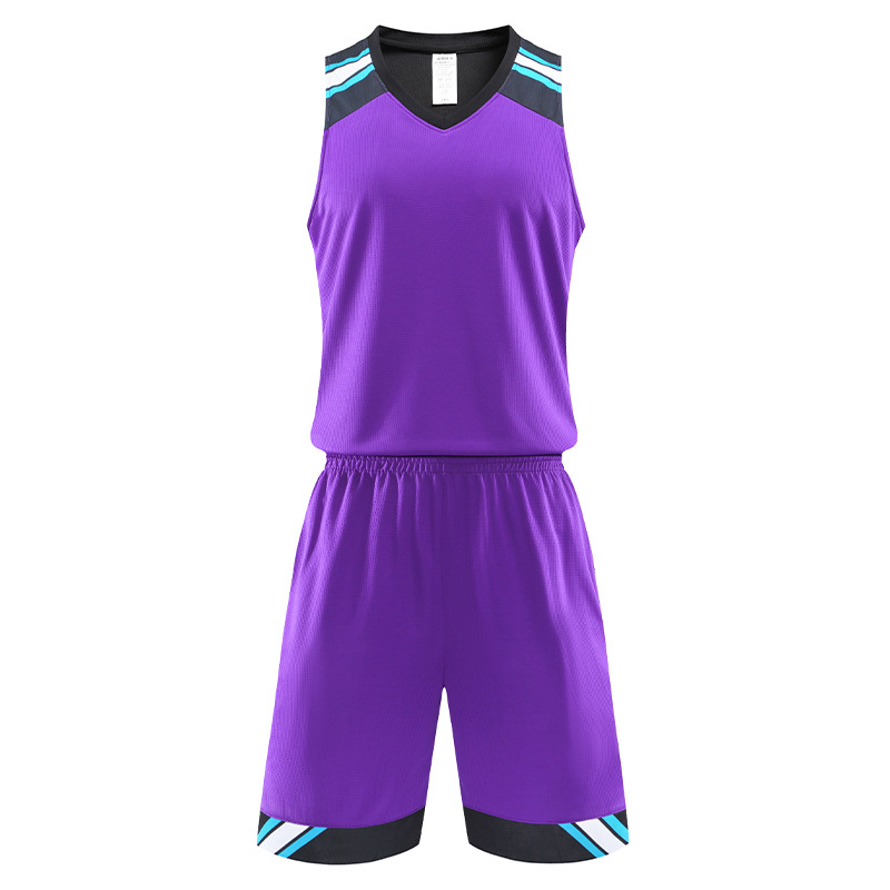 Picture of Men's and women's competition clothes fashionable color-inserted Sports American basketball clothes training clothes printable number logo suit pass