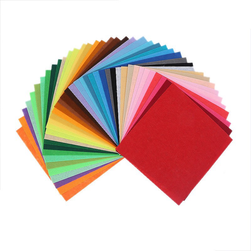 Picture of Wholesale non-woven DIY handmade kindergarten paper-cut material 1mm non-woven 20 color 40 color color felt cloth