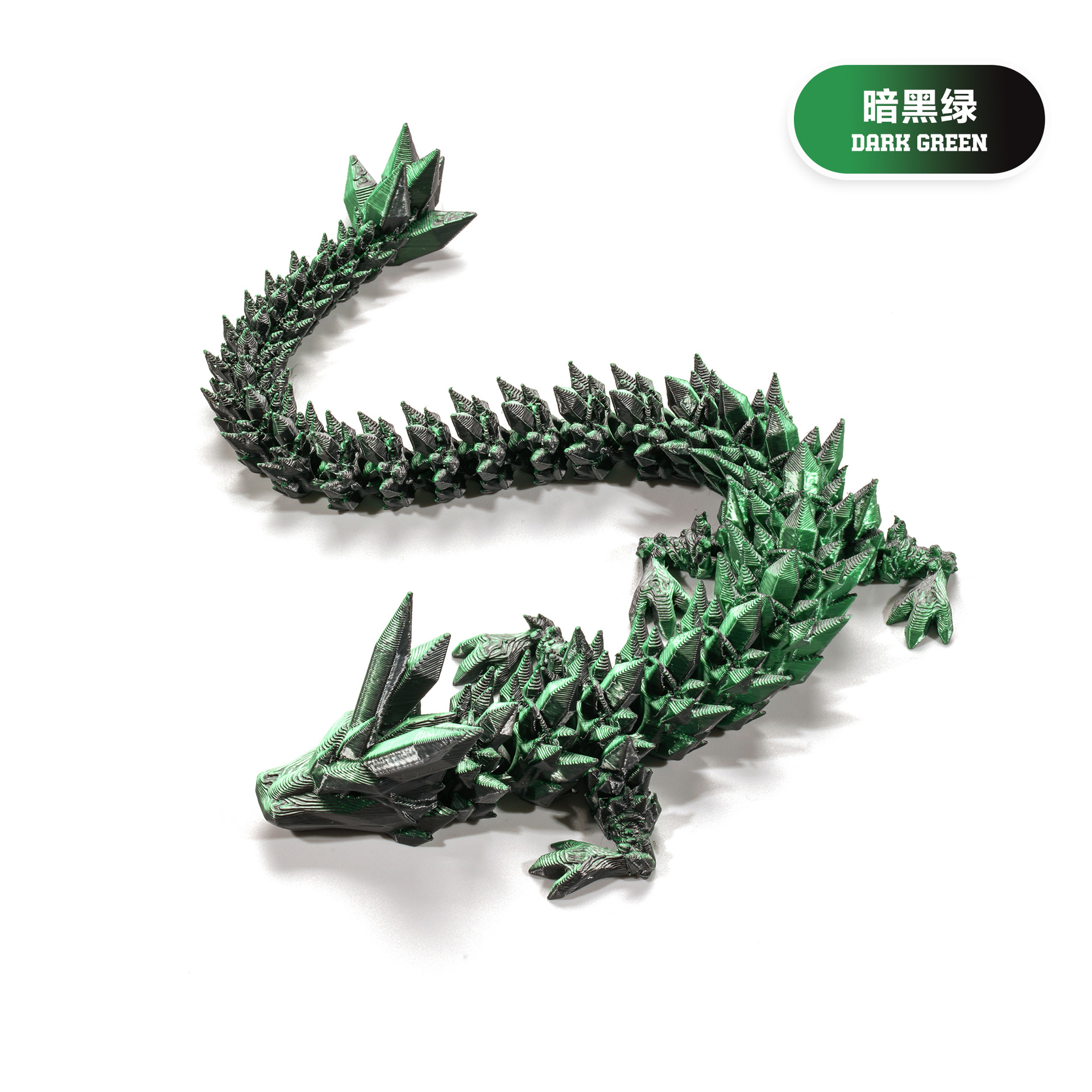 Picture of 3D printing cross-border hot selling ornaments joint movable Crystal Gem dragon ornaments hand-made suit dragon decoration