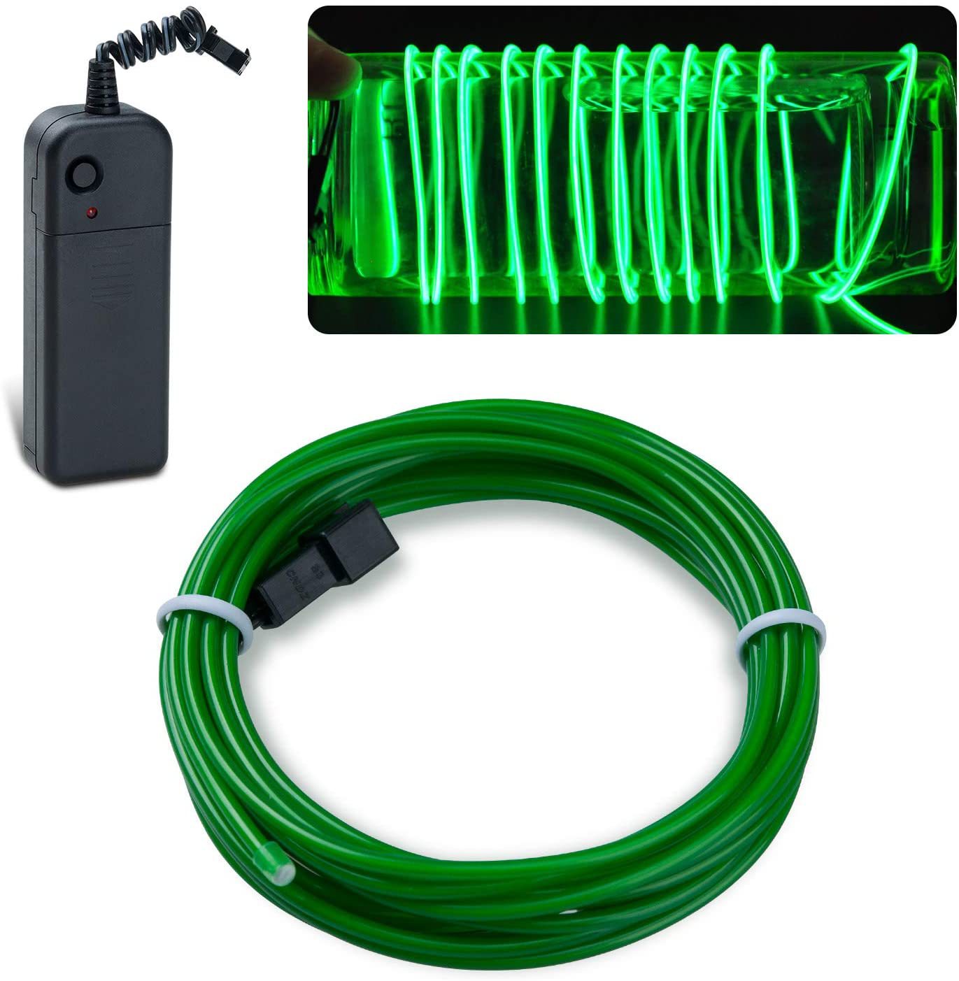 Picture of Luminous Wire Manufacturer 2.3mm Round Wire Can Be Bent at Will Without Losing Light, Comes with 3V Battery Box Driver and USB