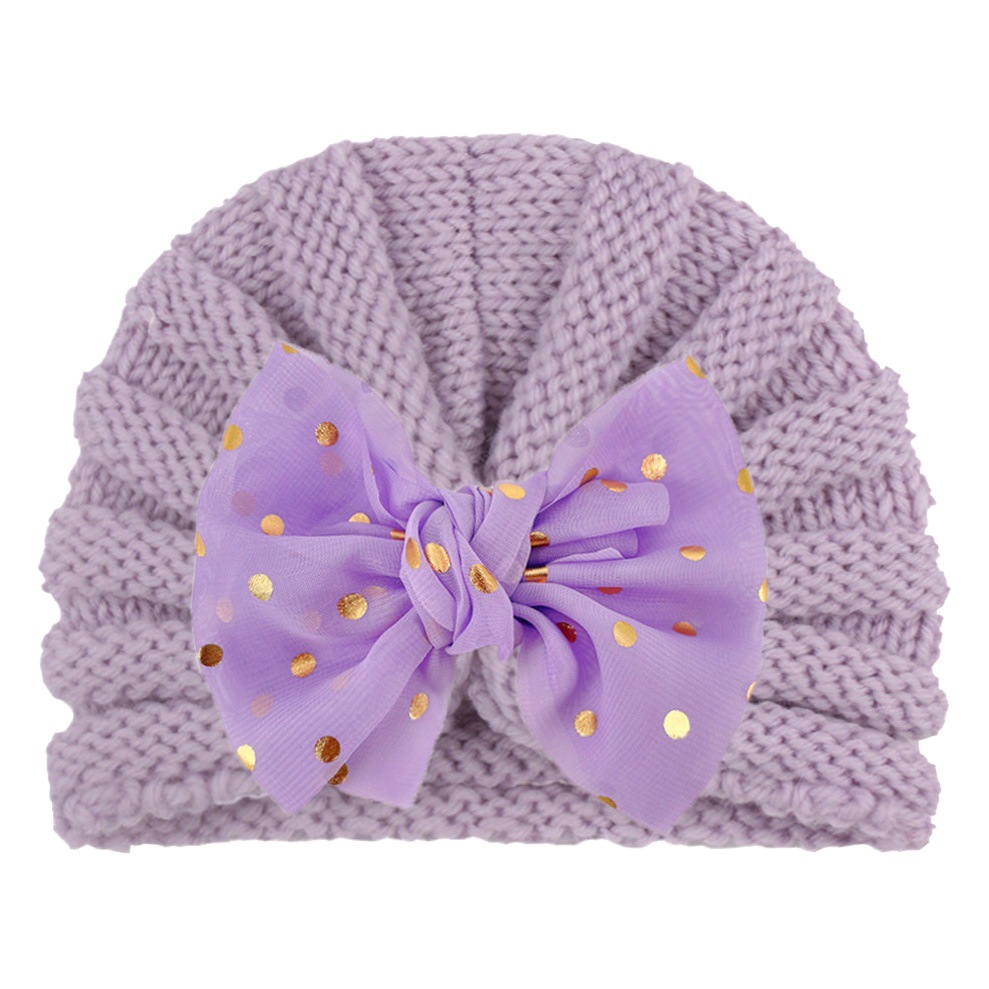 European and American ins autumn and winter New pure color knitted hat baby warm comfortable breathable wool hat children's hat