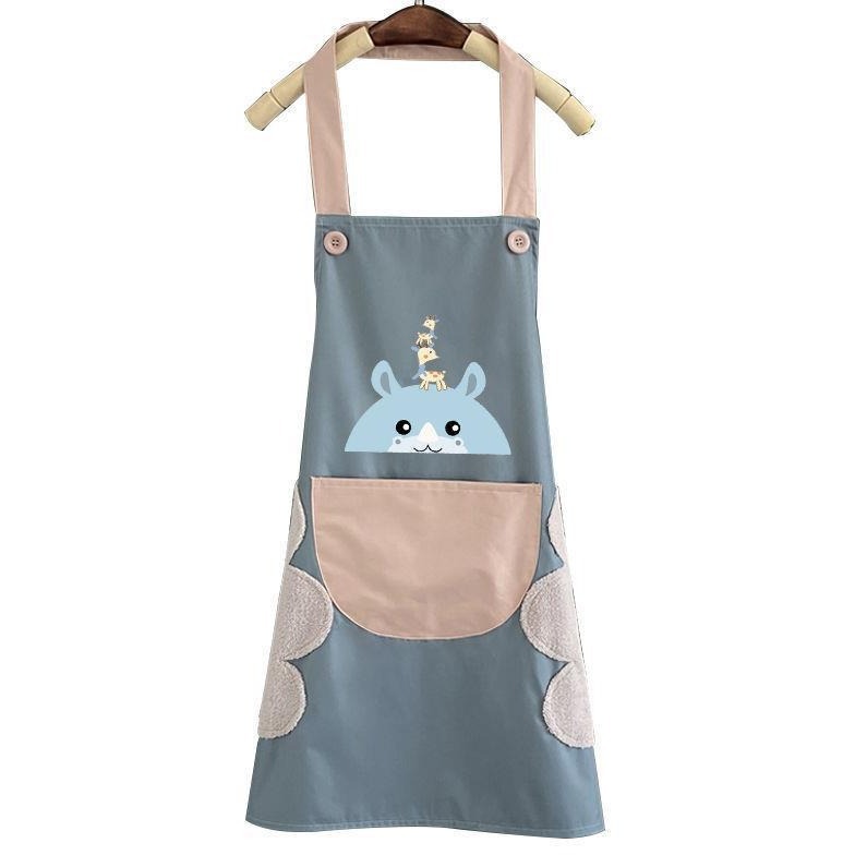 Picture of Home Creative Fashionable Apron Waterproof and Oil-Proof Polyester Cooking Home Cute Deer Hand Wiping Sleeveless Kitchen Apron