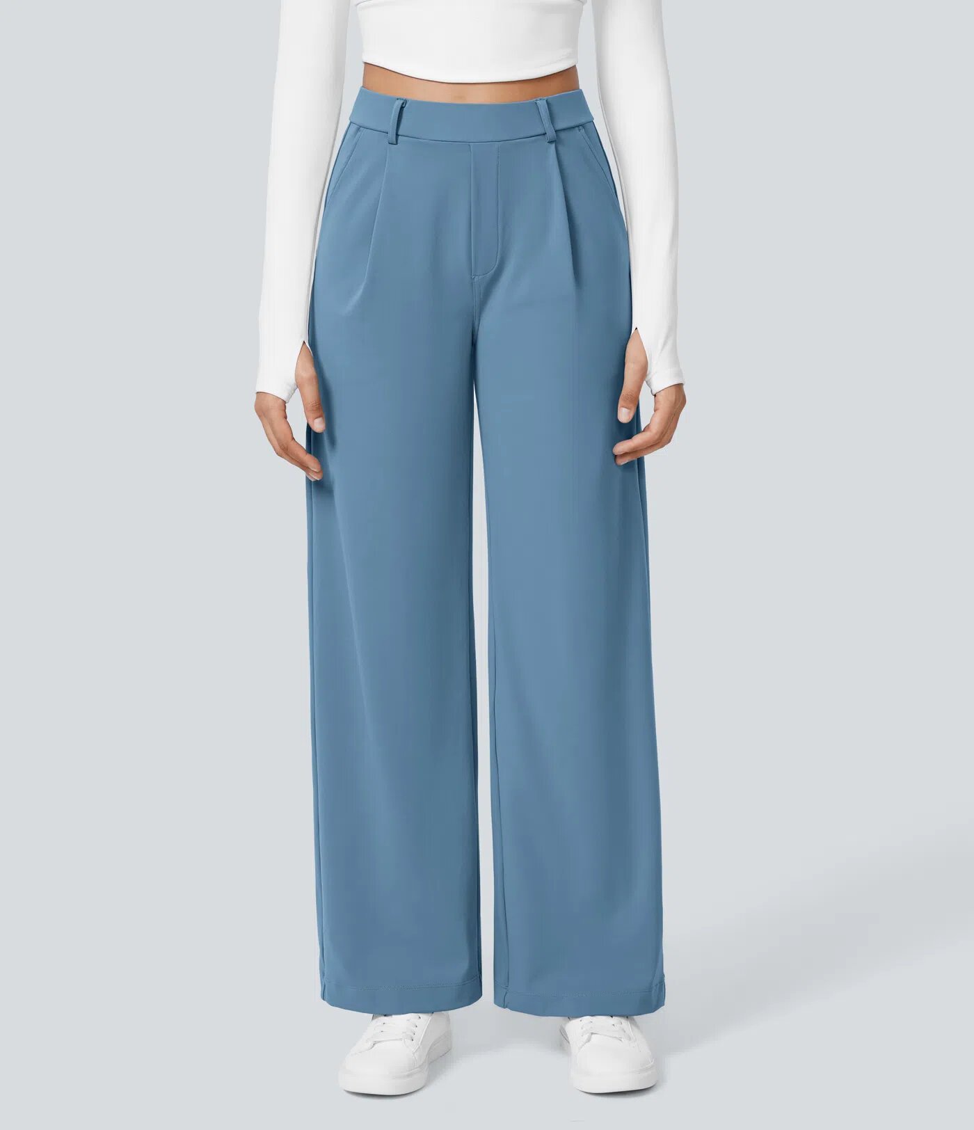 Picture of Amazon cross-border hot suit trousers outdoor sports leisure pocket pants loose slim straight pants
