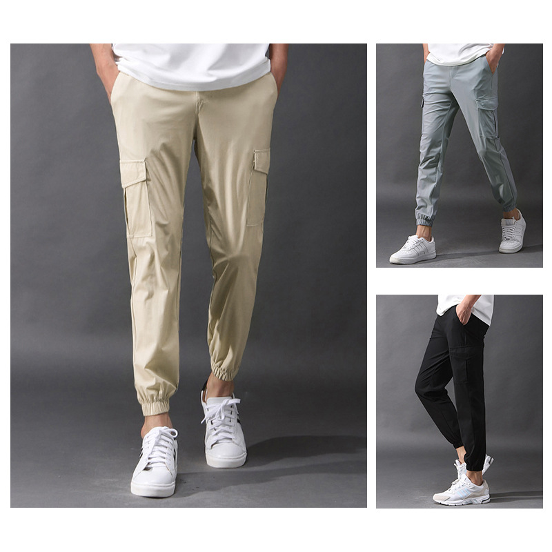 2025 Autumn New Amazon Men's Summer Ice Silk Fabric Work Casual Pants Jk53P35