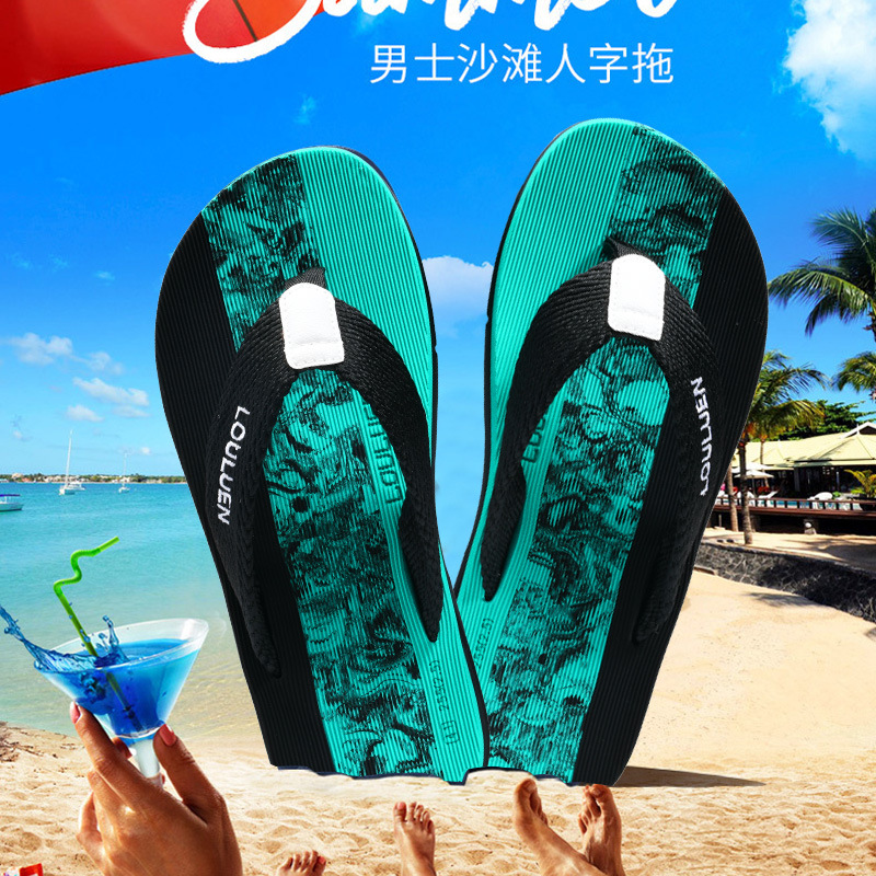 2025 new flip-flops men's sandals non-slip casual beach shoes men's slippers outside sandals wholesale