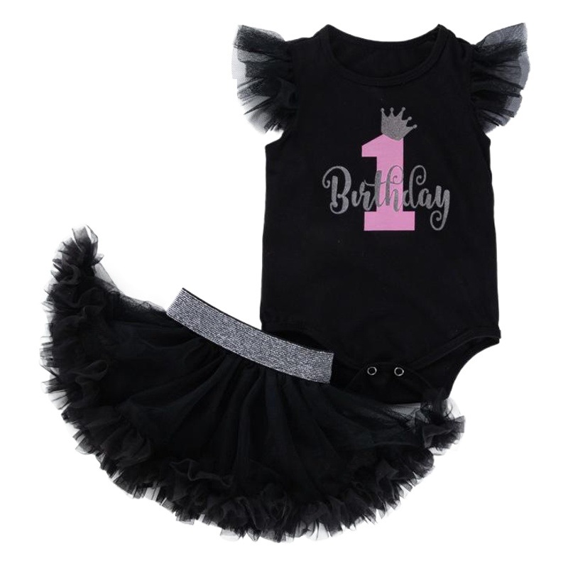New Baby Girl Birthday Clothing Sleeveless Harem Bottoms and Skirts Set Infant First Birthday Clothing Three-Piece Set Wholesale
