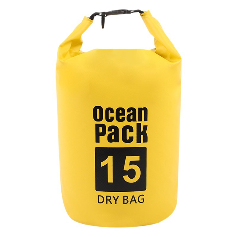 Outdoor camping mountaineering large capacity portable waterproof bag PVC beach rafting foldable portable bucket bag wholesale