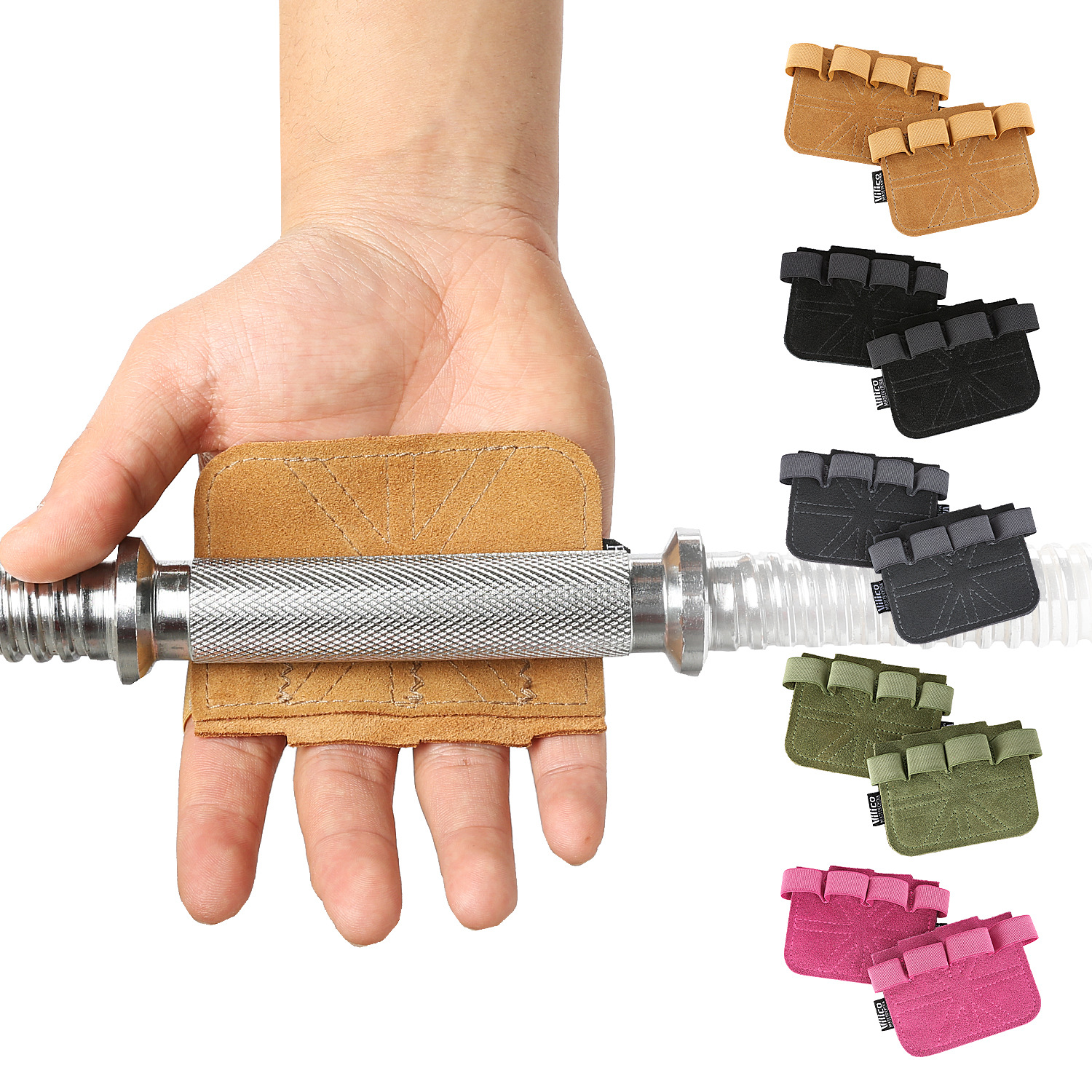 Fitness Palm Protector Power-assisted Four-finger Gloves Single and Parallel Bars pull-up Movement Non-slip Anti-cocoon Imitation Cowhide Protector