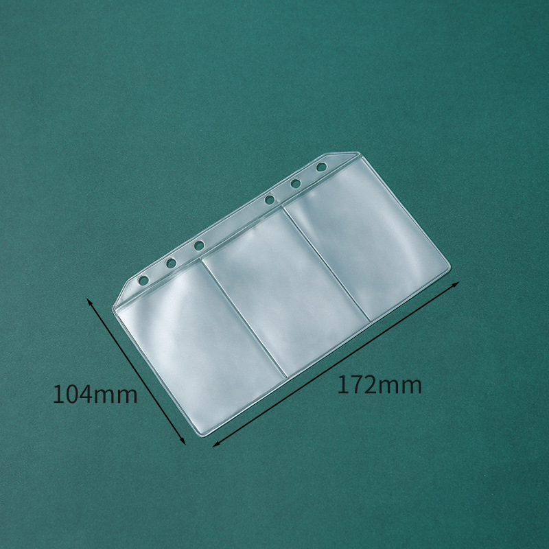 Picture of A5A6A7B5A4 book 6-hole loose-leaf notebook zipper bag bill Hand Book PVC storage bag clip chain pencil case