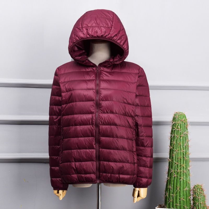 plus size Light Down Cotton-padded jacket Women's Short 100.00kg Plus Size Plus Size Fat Girl Mother Middle-aged and Elderly Light Winter Clothes
