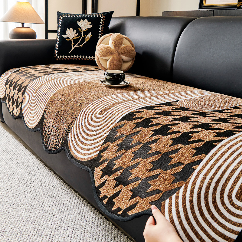 Special-Shaped Sofa Cushion for All Seasons 2025 New Sofa Cushion Non-Slip Straight Row Accessible Luxury High-End Cover Cloth