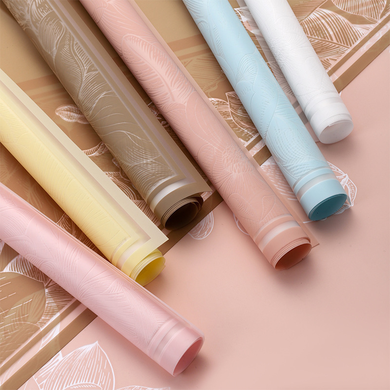 Mulan Jelly Film Waterproof Flower Wrapping Paper Floral Bouquet Flower Gift Wrapping Paper Flower Shop Flower Packaging Materials