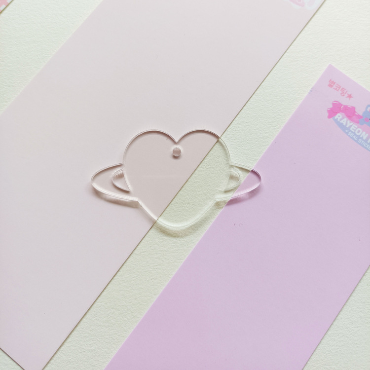 Picture of Cross-border transparent acrylic chip goo card DIY goo plate handmade keychain pendant organic glass blank embryo round