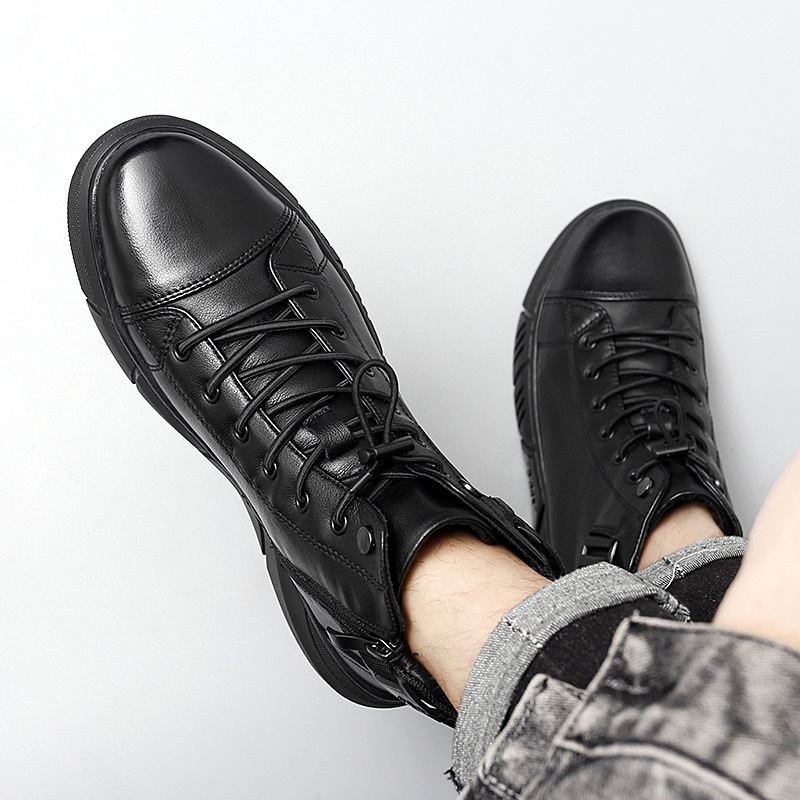 Picture of 2023 Cross-border Explosions plus size Fashion Martin Boots Men's British Men's Boots fleece-lined Warm High-top Men's Casual Leather Boots