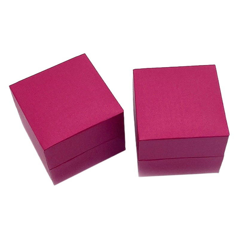 Rose Red Jewelry Packaging Box Ring Box Leather-filling Paper Plastic Box Printing Earrings Jewelry Gold Storage Box Ear Nail Box
