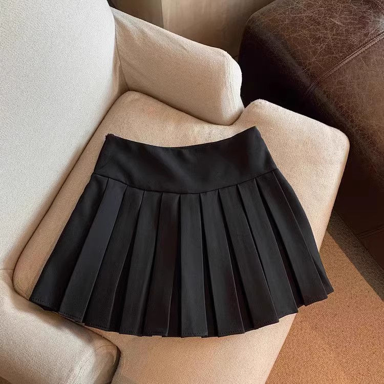 Picture of Children's Clothing Spring & Fall 2025 High-Waisted A-Line White Pleated Skirt Design Girls Half Skirt 6 Little Girl Miniskirt