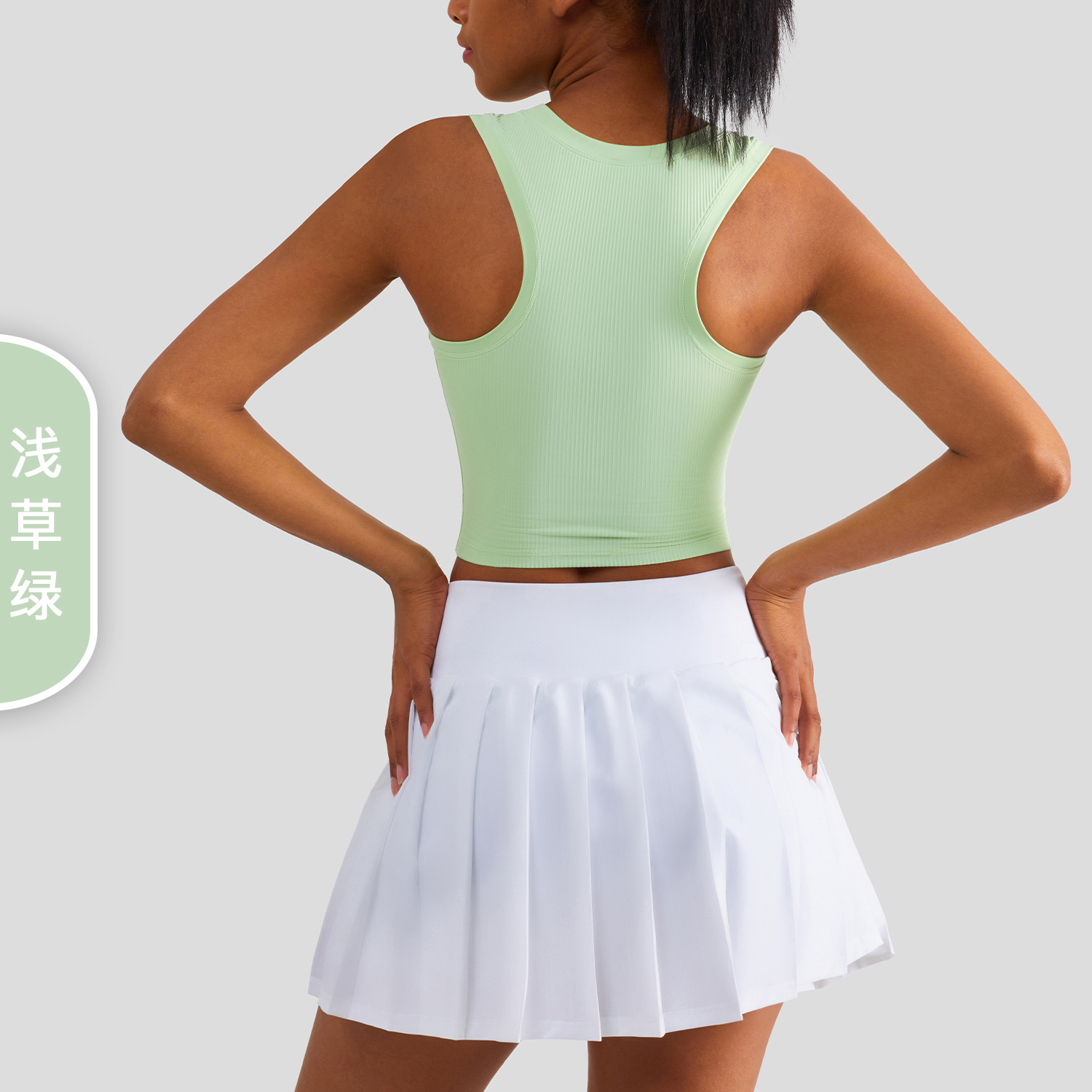 Picture of Fps Fixed Cup Sports Vest All-In-One Tight Slimming Look Fitness Bra I-Shaped Beautiful Back Yoga Bra for Women
