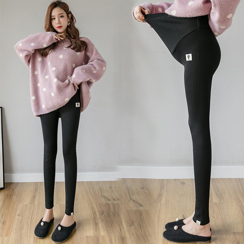 Picture of Maternity Dress Slim-Fit Bottoming Pants Autumn and Winter Outer Wear Velvet Pants Tight-Fit Fashionable Warming Pants