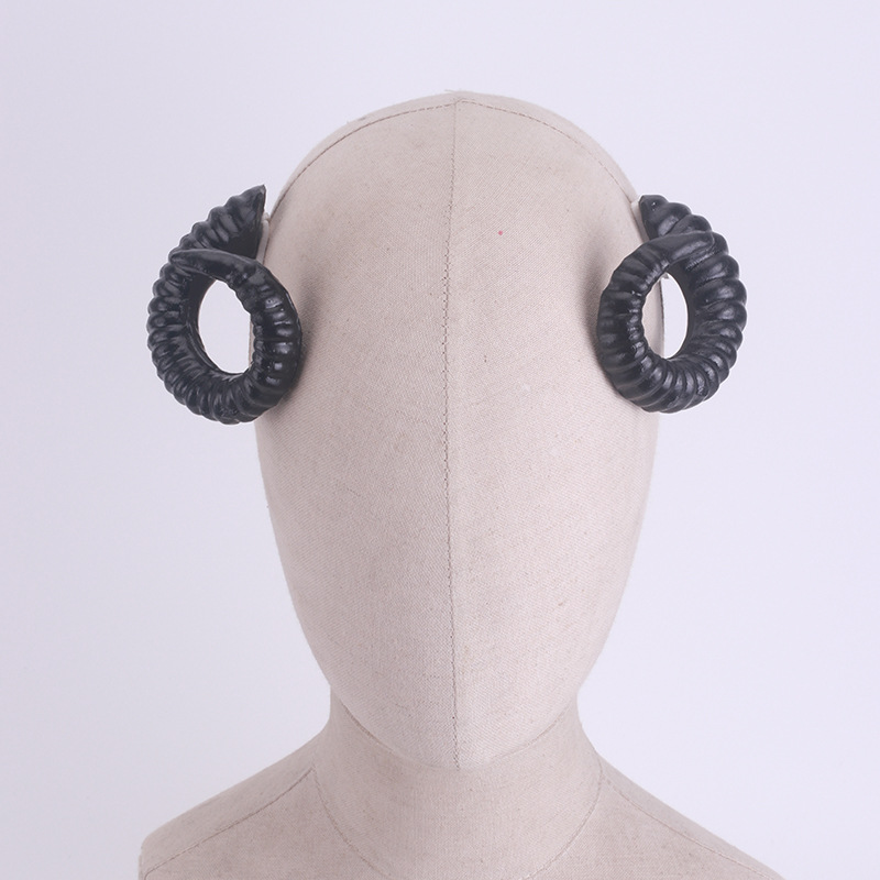 Picture of Lord Sunda hololive Horn Roll Bud Sheep Horn Headwear Sheep Horn Accessories Black Props