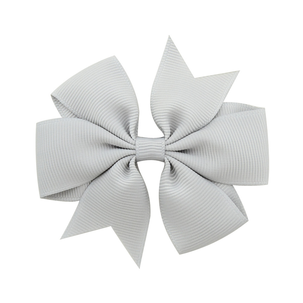 Picture of 53 Colors Amazon Hot Selling Six-Ear Pure Color Ribbed Fishtail Bow Hairpin Hair Accessories Kidsren's Headwear 564