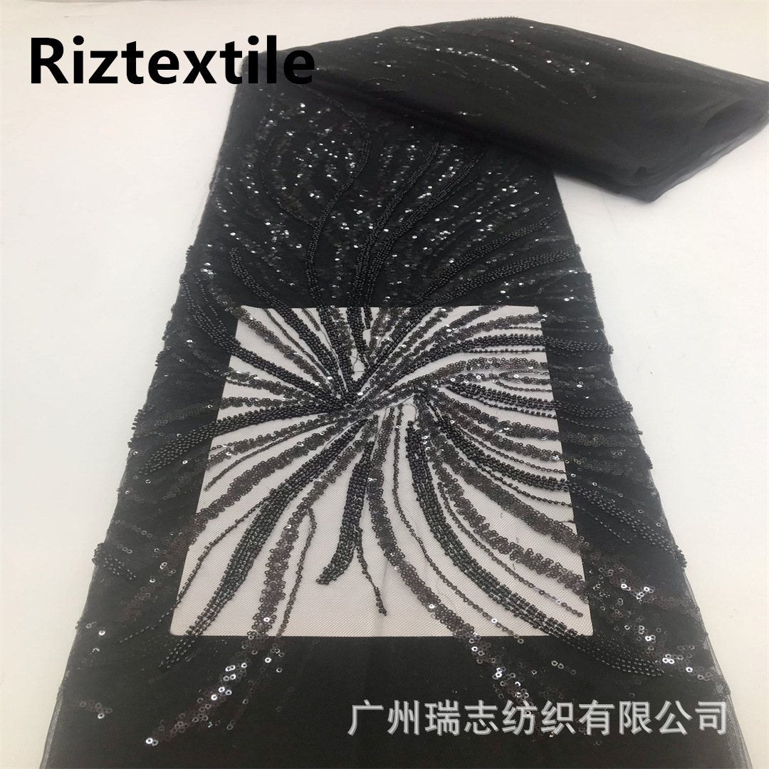 European and American style color beads bead tube embroidery dress lace fabric fashion opera performance clothing embroidered cloth
