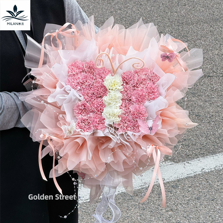 Butterfly Bouquet Flower Wrapping Device Plastic Mold Flower Arrangement Shaper Handmade DIY Material Packaging Heart Flower Arrangement Device