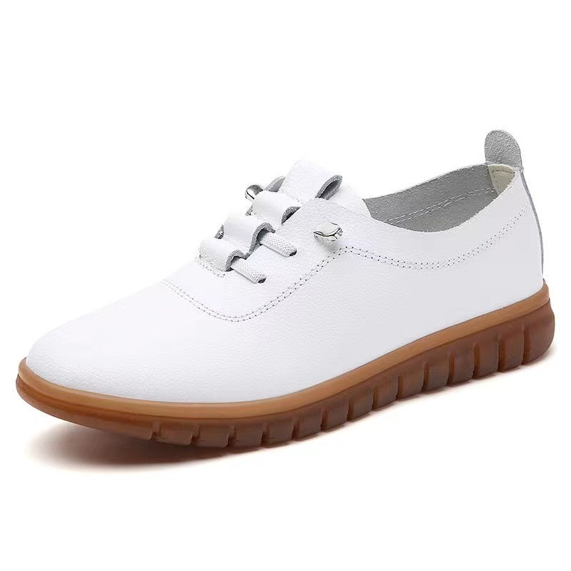 Leather Beef Sole Mother Shoes Soft Sole Soft Surface Comfortable Leather Shoes Super Soft Casual Non-Slip-on Shoes