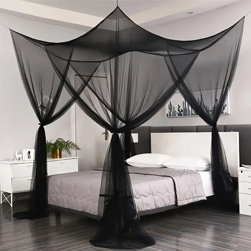 Picture of Square Mosquito Net, Simple Enlarged Four-Door Mosquito Net, Square Top Mosquito Net, Ultra-High Outdoor Mosquito Net to Prevent Mosquitoes