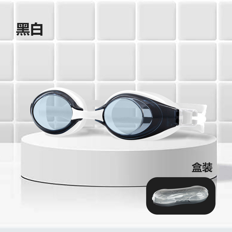 Picture of Factory direct waterproof swimming goggles children adult universal silicone swimming goggles wholesale flat light multi-color optional