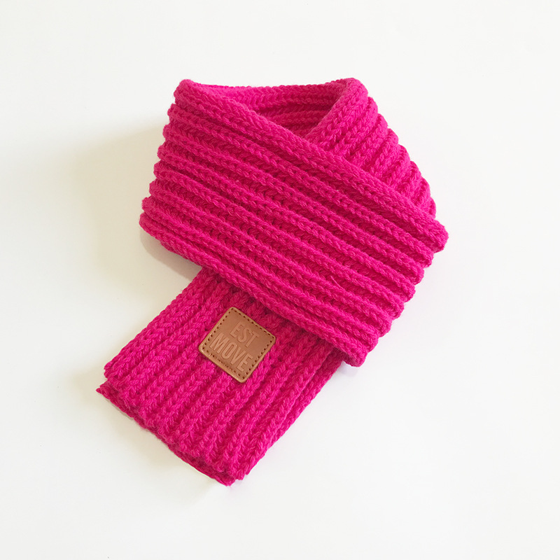 Picture of 6 Korean Style New Knitted Scarf Men's and Women's Cute Fashion Solid Color Simple Autumn and Winter Baby's Warm Scarf
