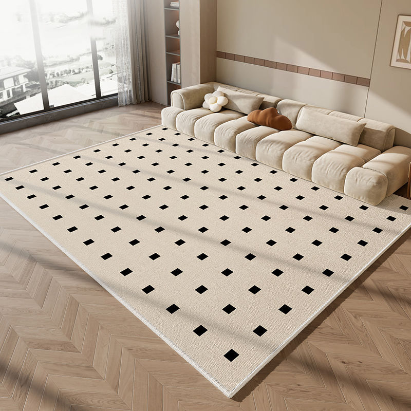 Nordic Style Carpet Living Room Dirt Resistant and Easy-to-take-care Crystal Velvet Carpet Cool-off Warm High-end Sofa Coffee Table Blanket
