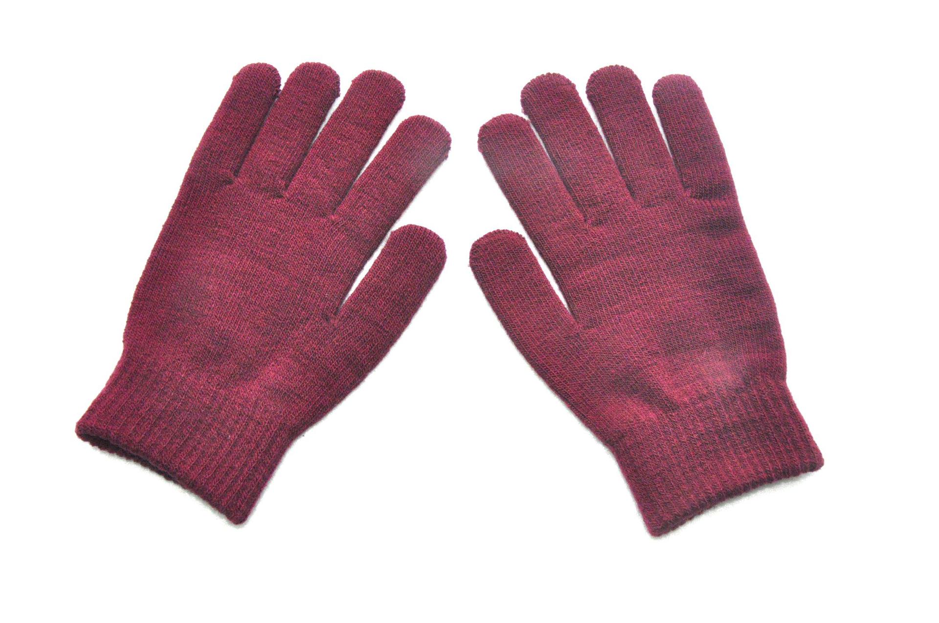 Picture of Explosions gloves men and women solid color knitted wool gloves winter warm plus velvet padded riding gloves wholesale
