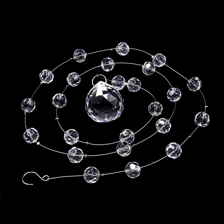 Online celebrity wedding props anti-Crystal acrylic pineapple bead curtain wedding supplies stage online celebrity ceiling hotel decoration