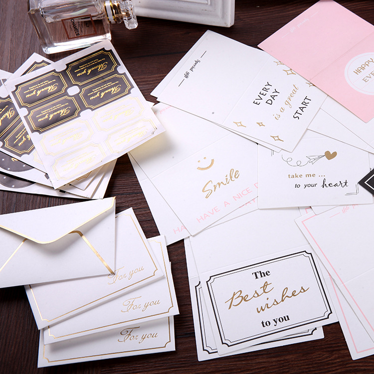 Picture of Creative literature and art love words gilding Thank you blessing sticker hand gift packaging baking Chongyang sticker