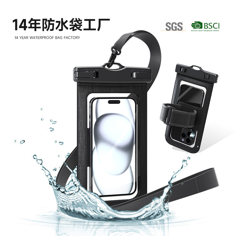 Bsci Factory Waterproof Phone Bag with Touch Screen, Running Arm Bag, Swimming Waterproof Bag, Level 8 Waterproof Phone Bag Customization