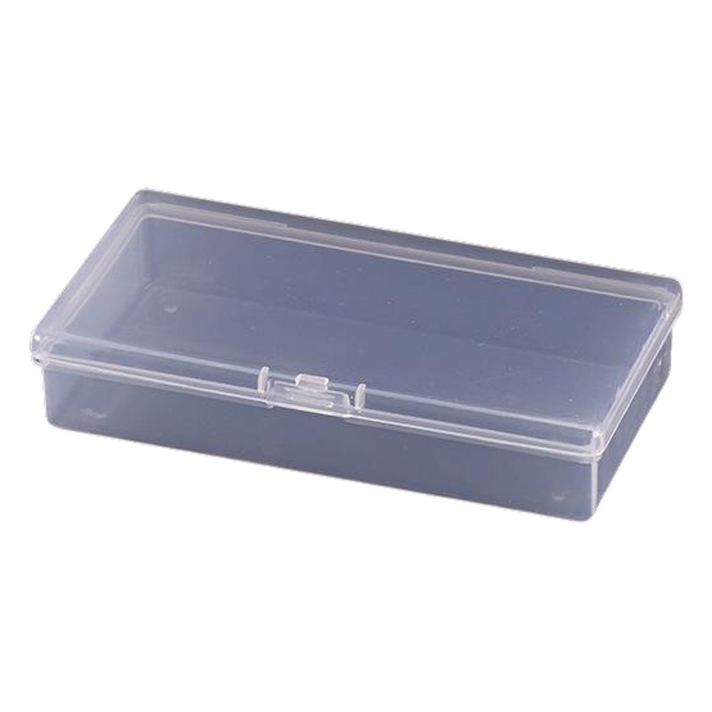 Factory small rectangular lock buckle storage finishing box hardware accessories packaging box transparent PP plastic box wholesale